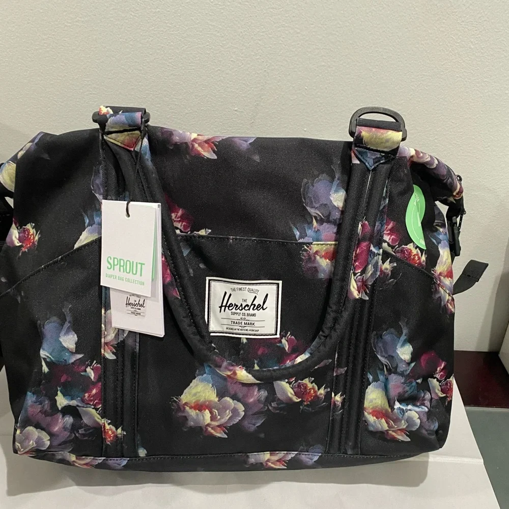 Herschel Supply Co. Floral Print Diaper Bag